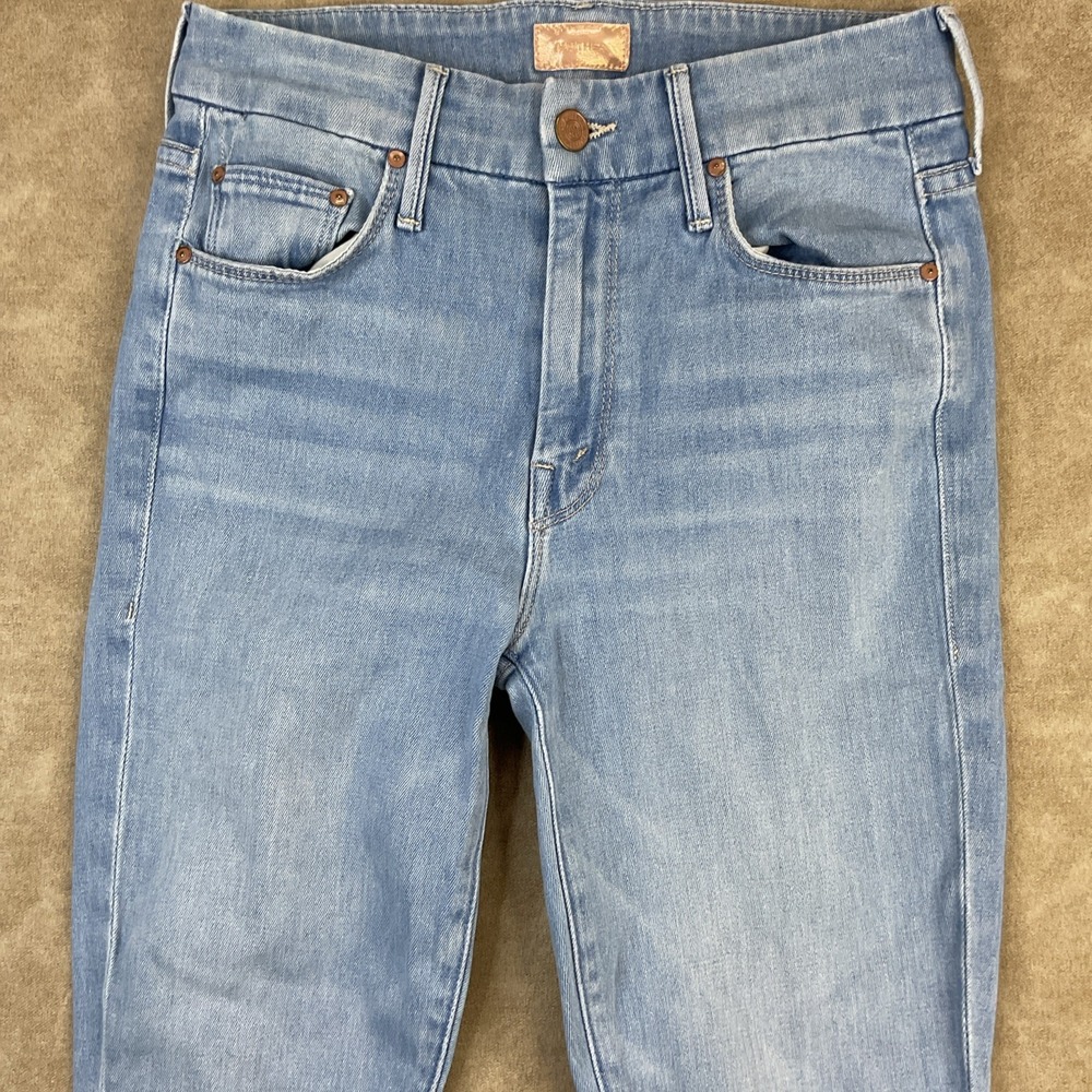 Mother Jeans High Waisted Looker Ankle Fray Denim in Hold‎ My Hand Women Sz 25 - Picture 5 of 11